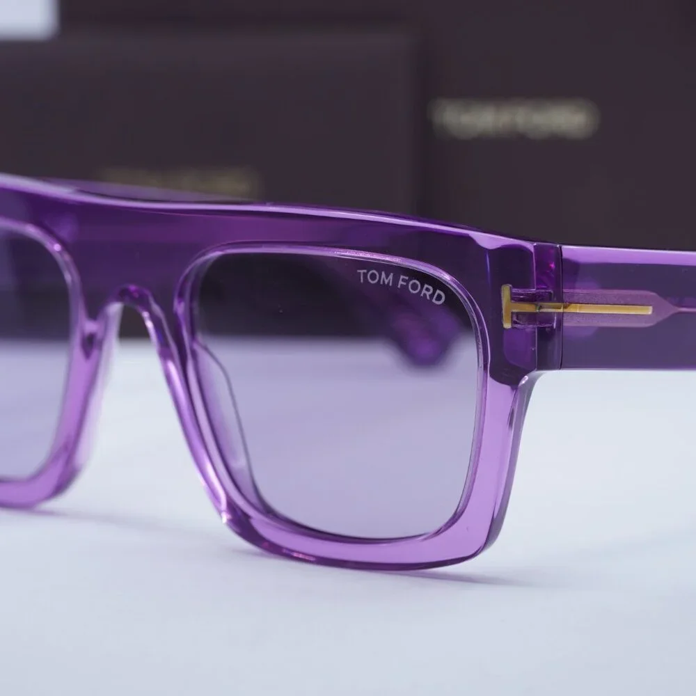 Tom Ford FT0711 81Y Fausto Square Sunglasses - Violet